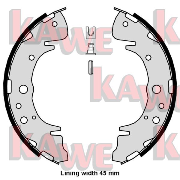 KAWE Комплект тормозных колодок 08020
