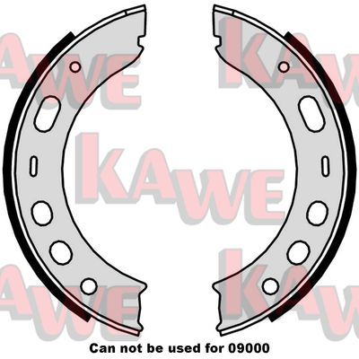 KAWE Комплект тормозных колодок, стояночная тормозная с 09510