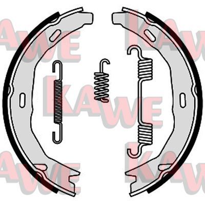 KAWE Комплект тормозных колодок, стояночная тормозная с 09660