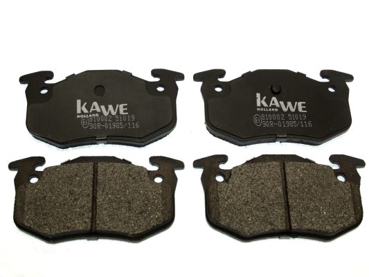 KAWE Комплект тормозных колодок, дисковый тормоз 810002