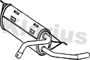 KLARIUS Глушитель выхлопных газов конечный 210501