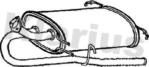 KLARIUS Глушитель выхлопных газов конечный 220681