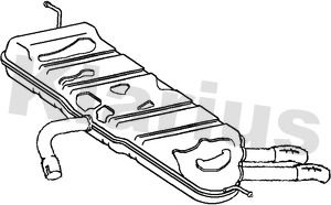 KLARIUS Глушитель выхлопных газов конечный 220882