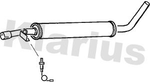 KLARIUS Средний глушитель выхлопных газов 230803