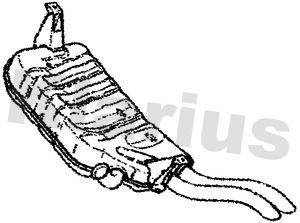 KLARIUS Глушитель выхлопных газов конечный 240878