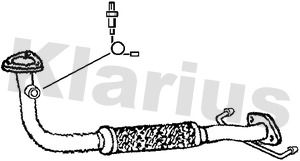 KLARIUS Труба выхлопного газа 301230