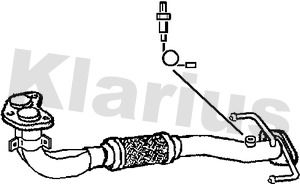 KLARIUS Труба выхлопного газа 301719