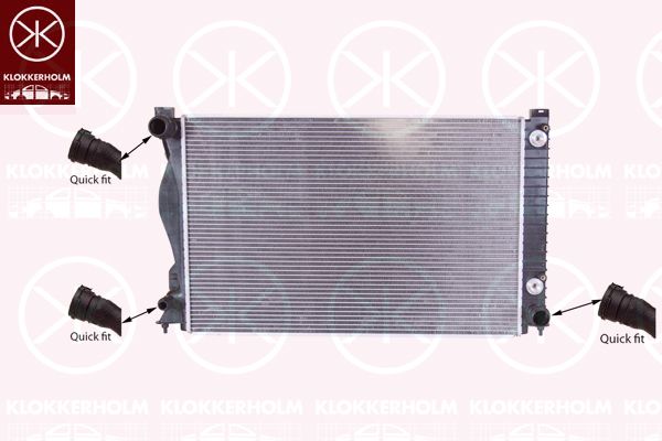 KLOKKERHOLM Радиатор, охлаждение двигателя 0031302230