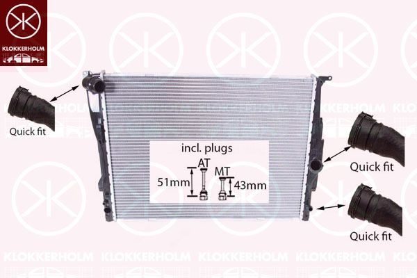 KLOKKERHOLM radiatorius, variklio aušinimas 0062302303