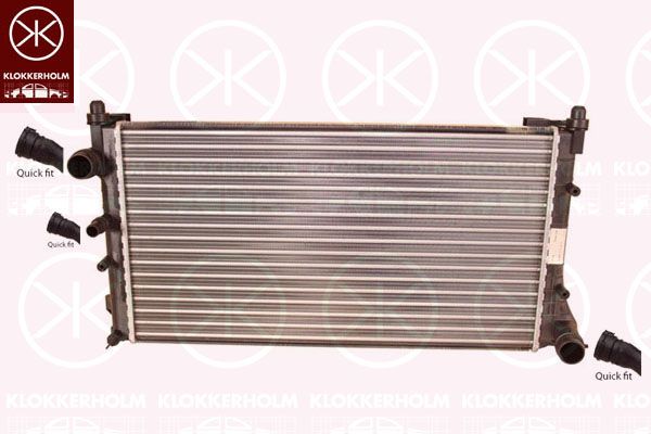 KLOKKERHOLM Радиатор, охлаждение двигателя 2008302292