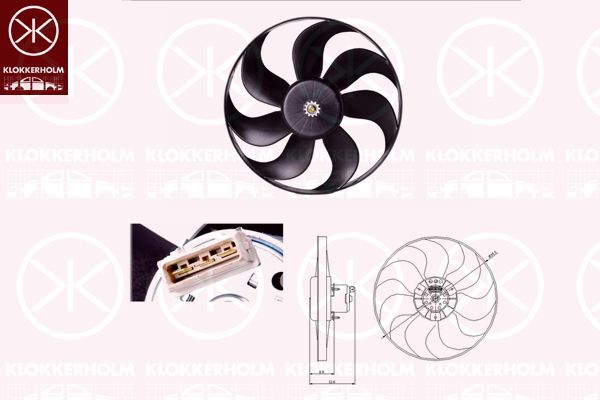 KLOKKERHOLM ventiliatorius, radiatoriaus 95042601