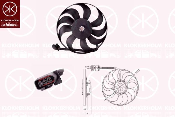 KLOKKERHOLM ventiliatorius, radiatoriaus 95062602