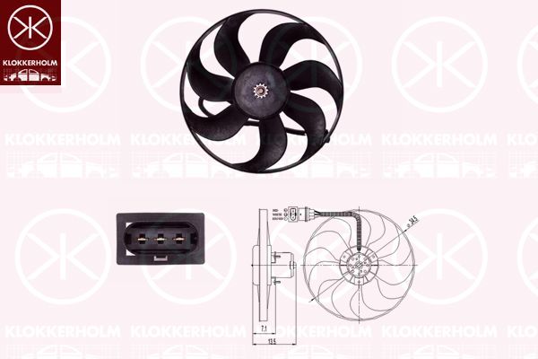 KLOKKERHOLM ventiliatorius, radiatoriaus 95232605