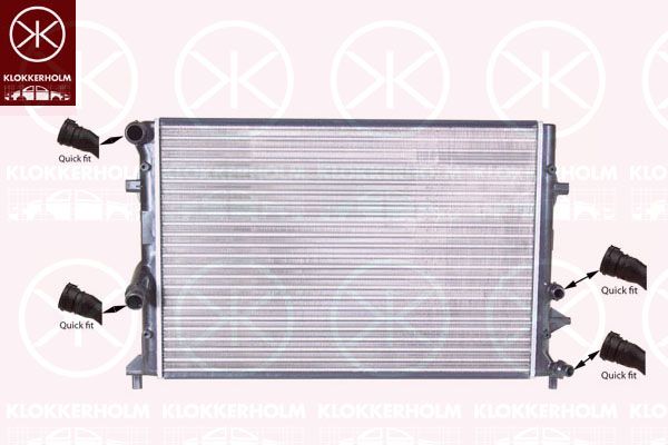 KLOKKERHOLM Радиатор, охлаждение двигателя 9534302289
