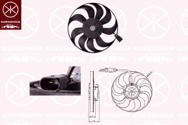 KLOKKERHOLM ventiliatorius, radiatoriaus 95452601