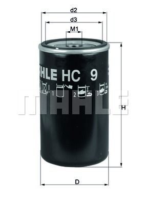 KNECHT hidraulinis filtras, automatinė transmisija HC 9