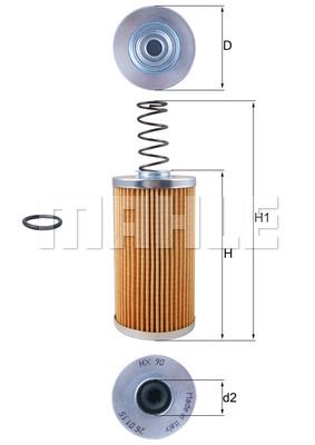 KNECHT filtras, hidraulinė sistema HX 90D