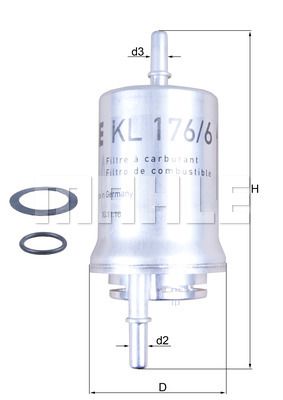 KNECHT Топливный фильтр KL 176/6D