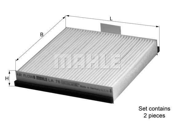 KNECHT filtras, salono oras LA 76/S