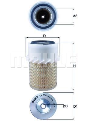 KNECHT Воздушный фильтр LX 730