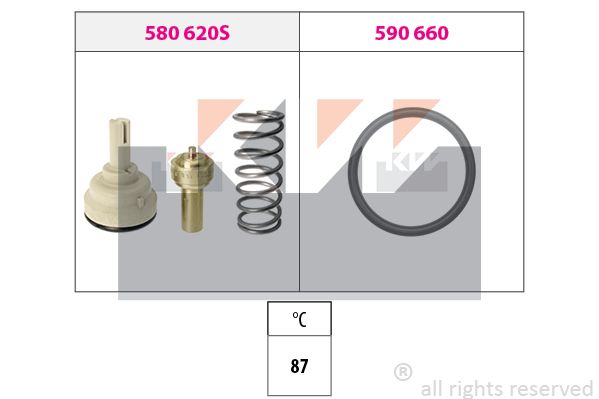 KW Термостат, охлаждающая жидкость 580 620