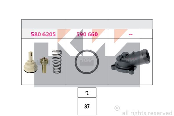 KW Термостат, охлаждающая жидкость 580 621K