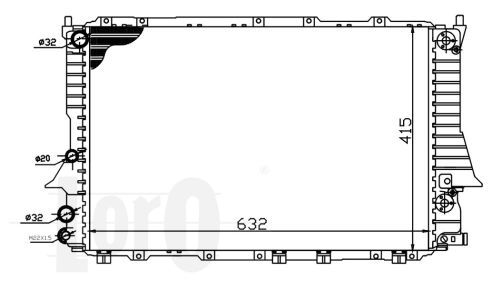 LORO radiatorius, variklio aušinimas 003-017-0003