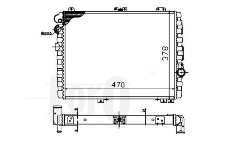 LORO Радиатор, охлаждение двигателя 003-017-0027