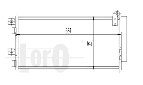 LORO Конденсатор, кондиционер 004-016-0019