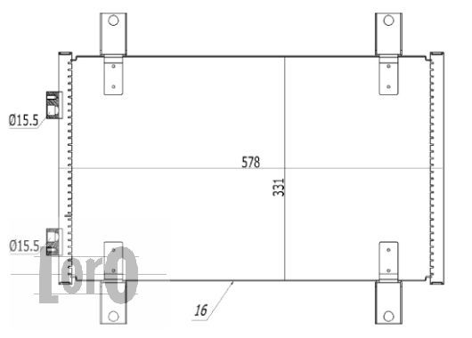 LORO Конденсатор, кондиционер 009-016-0024