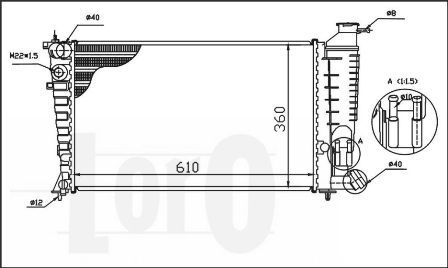 LORO radiatorius, variklio aušinimas 009-017-0027