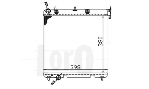 LORO Радиатор, охлаждение двигателя 009-017-0047