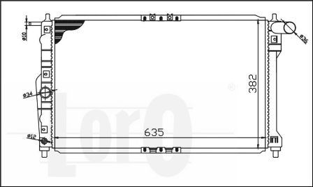 LORO radiatorius, variklio aušinimas 011-017-0001