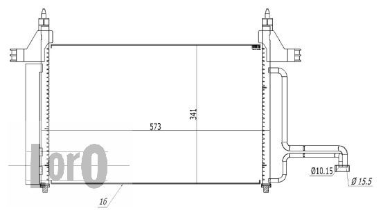 LORO Конденсатор, кондиционер 016-016-0007