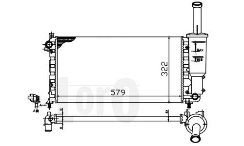 LORO radiatorius, variklio aušinimas 016-017-0021