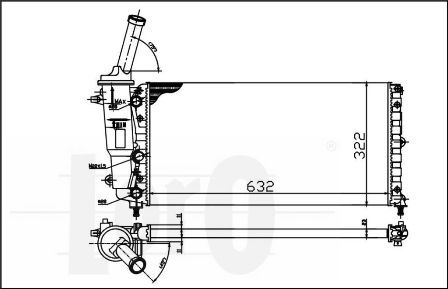 LORO radiatorius, variklio aušinimas 016-017-0052