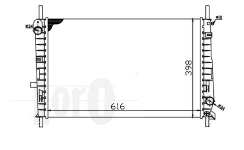 LORO Радиатор, охлаждение двигателя 017-017-0005