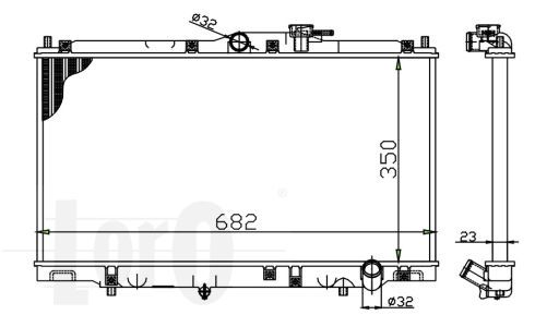 LORO Радиатор, охлаждение двигателя 018-017-0013