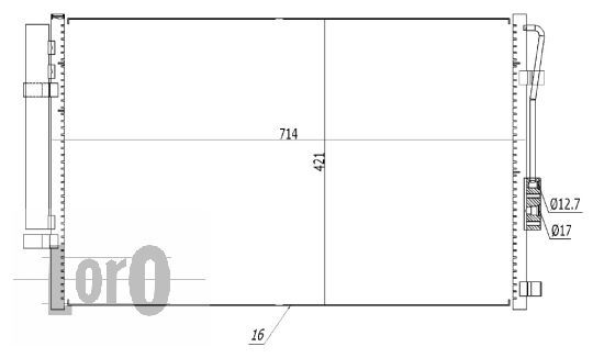 LORO Конденсатор, кондиционер 019-016-0034