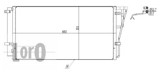 LORO Конденсатор, кондиционер 024-016-0012