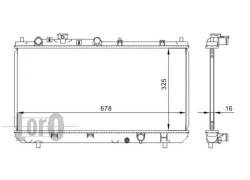 LORO radiatorius, variklio aušinimas 030-017-0006