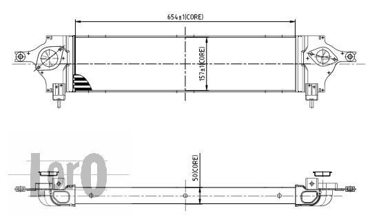 LORO tarpinis suslėgto oro aušintuvas, kompresorius 035-018-0002