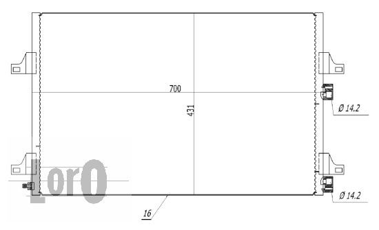 LORO Конденсатор, кондиционер 042-016-0016