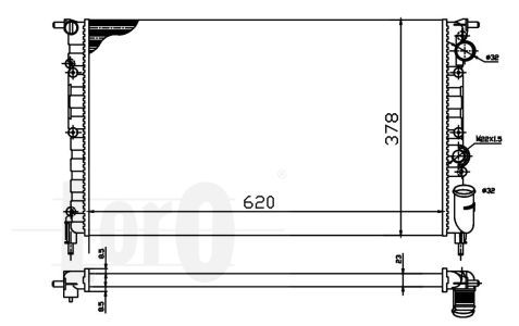 LORO Радиатор, охлаждение двигателя 042-017-0011