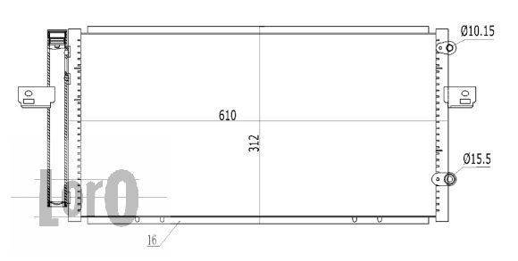 LORO Конденсатор, кондиционер 043-016-0003