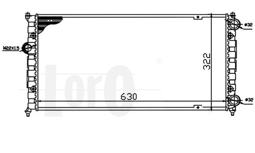 LORO Радиатор, охлаждение двигателя 046-017-0001