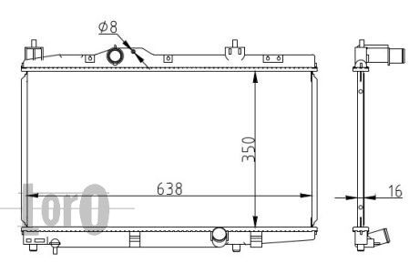 LORO radiatorius, variklio aušinimas 051-017-0007