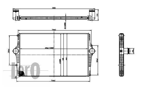 LORO tarpinis suslėgto oro aušintuvas, kompresorius 052-018-0002