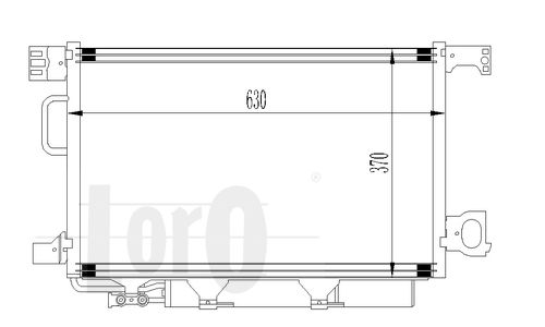 LORO Конденсатор, кондиционер 054-016-0025