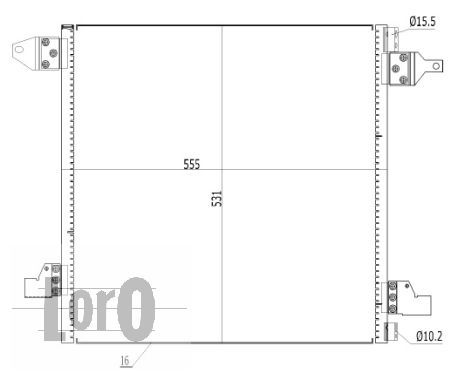 LORO Конденсатор, кондиционер 054-016-0029